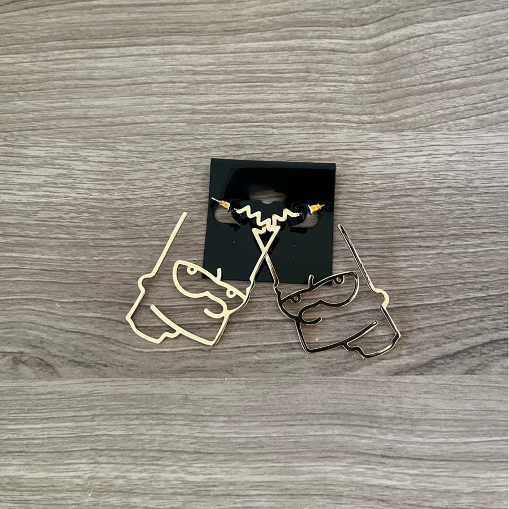 The Simpsons x Asos Bart Gold Cut Out Earrings